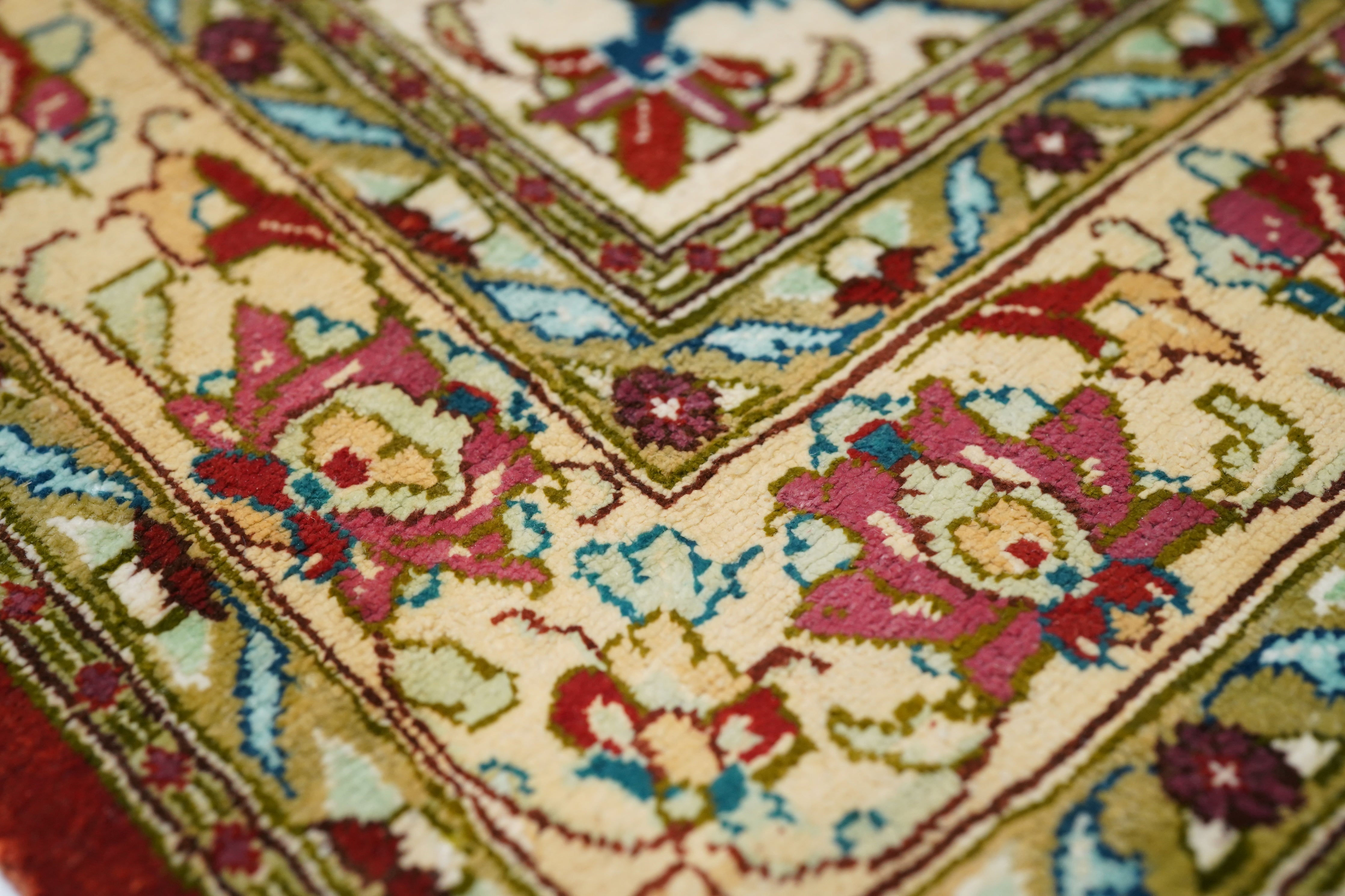 Fine  Silk Qum Rug 2'3'' x 6'8''
