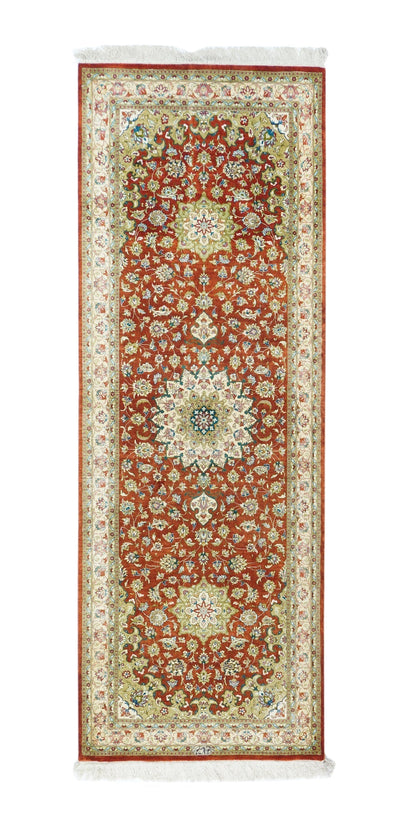 Fine  Silk Qum Rug 2'3'' x 6'8''