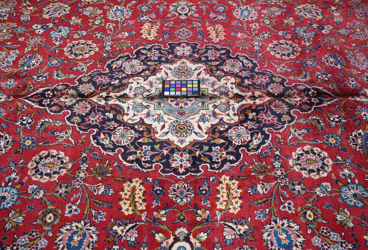 Vintage  Kashan Rug 10'8'' x 14'3''