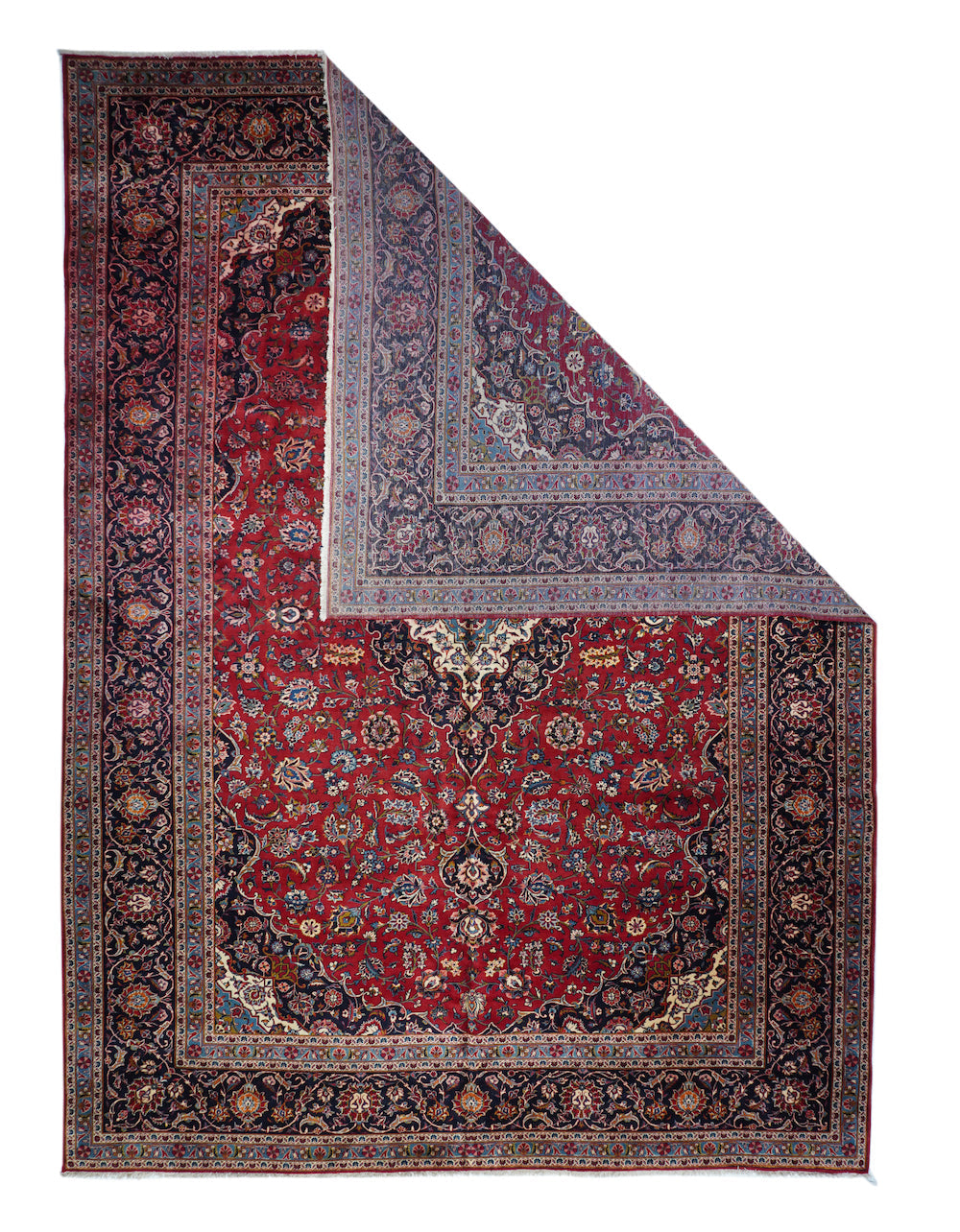 Vintage  Kashan Rug 10'8'' x 14'3''