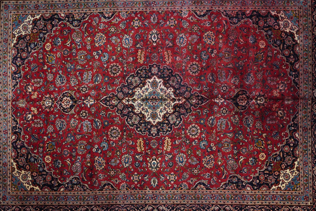 Vintage  Kashan Rug 10'8'' x 14'3''
