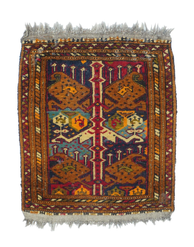 Vintage Afghan Rug 1'9'' x 2'1''