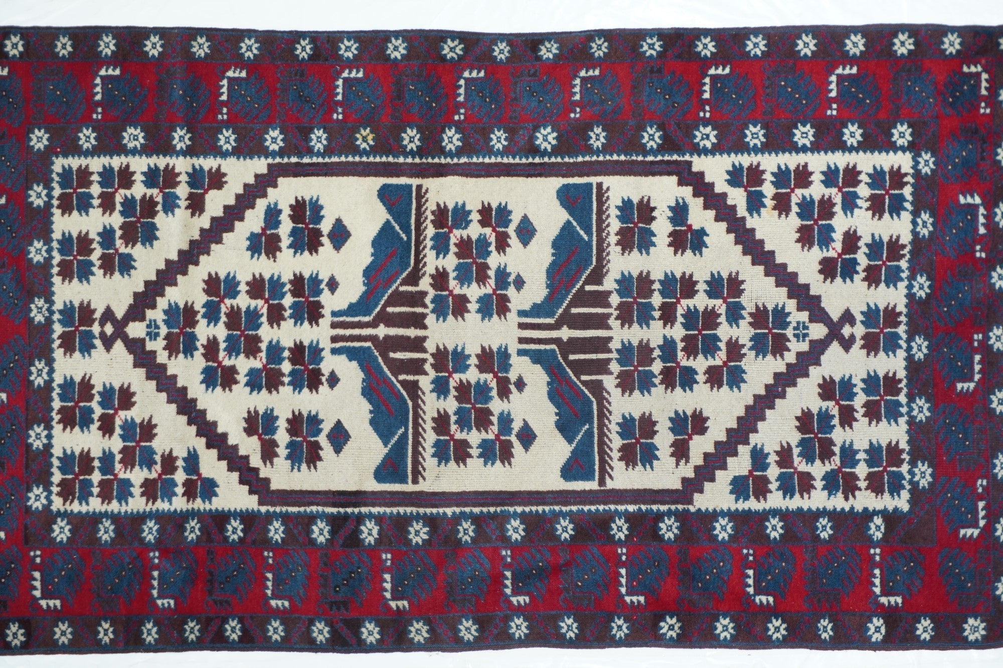 Vintage Afghan Rug 3'9'' x 6'0"