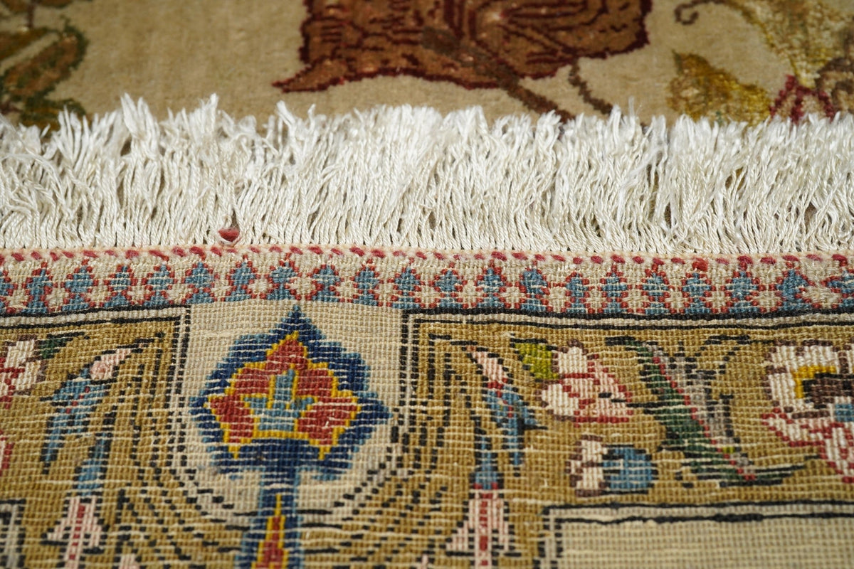 Extremely Fine  Tehran Wool & silk Rug 4'4'' x 7'4''