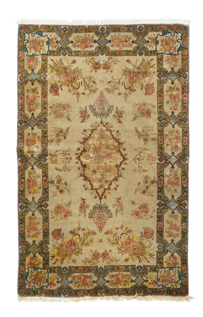 Extremely Fine  Tehran Wool & silk Rug 4'4'' x 7'4''