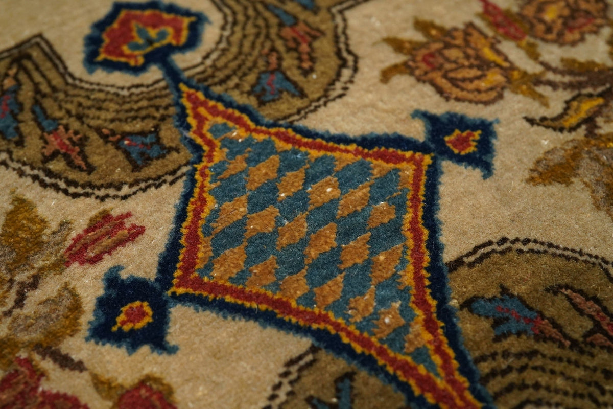 Extremely Fine  Tehran Wool & silk Rug 4'4'' x 7'4''