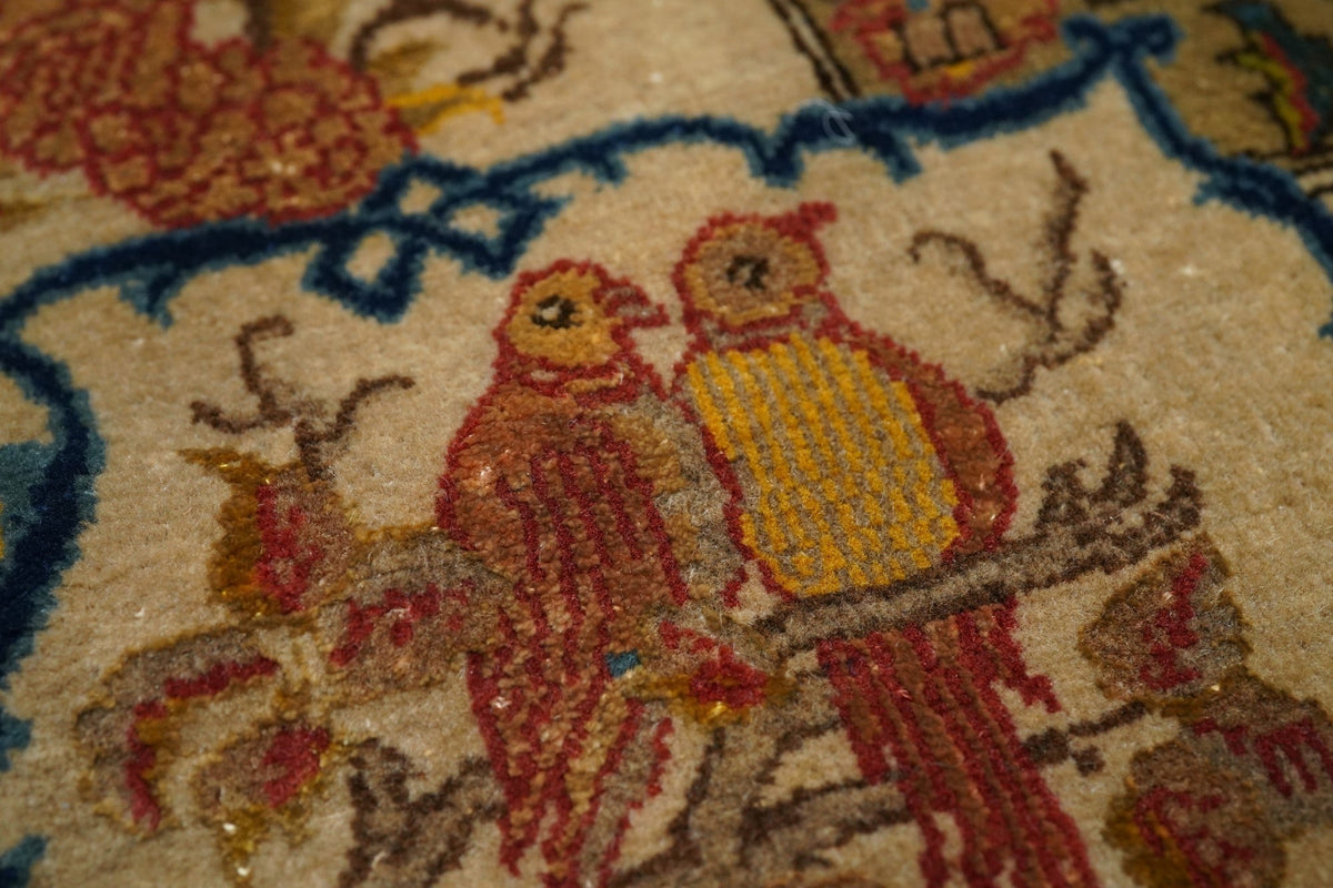 Extremely Fine  Tehran Wool & silk Rug 4'4'' x 7'4''