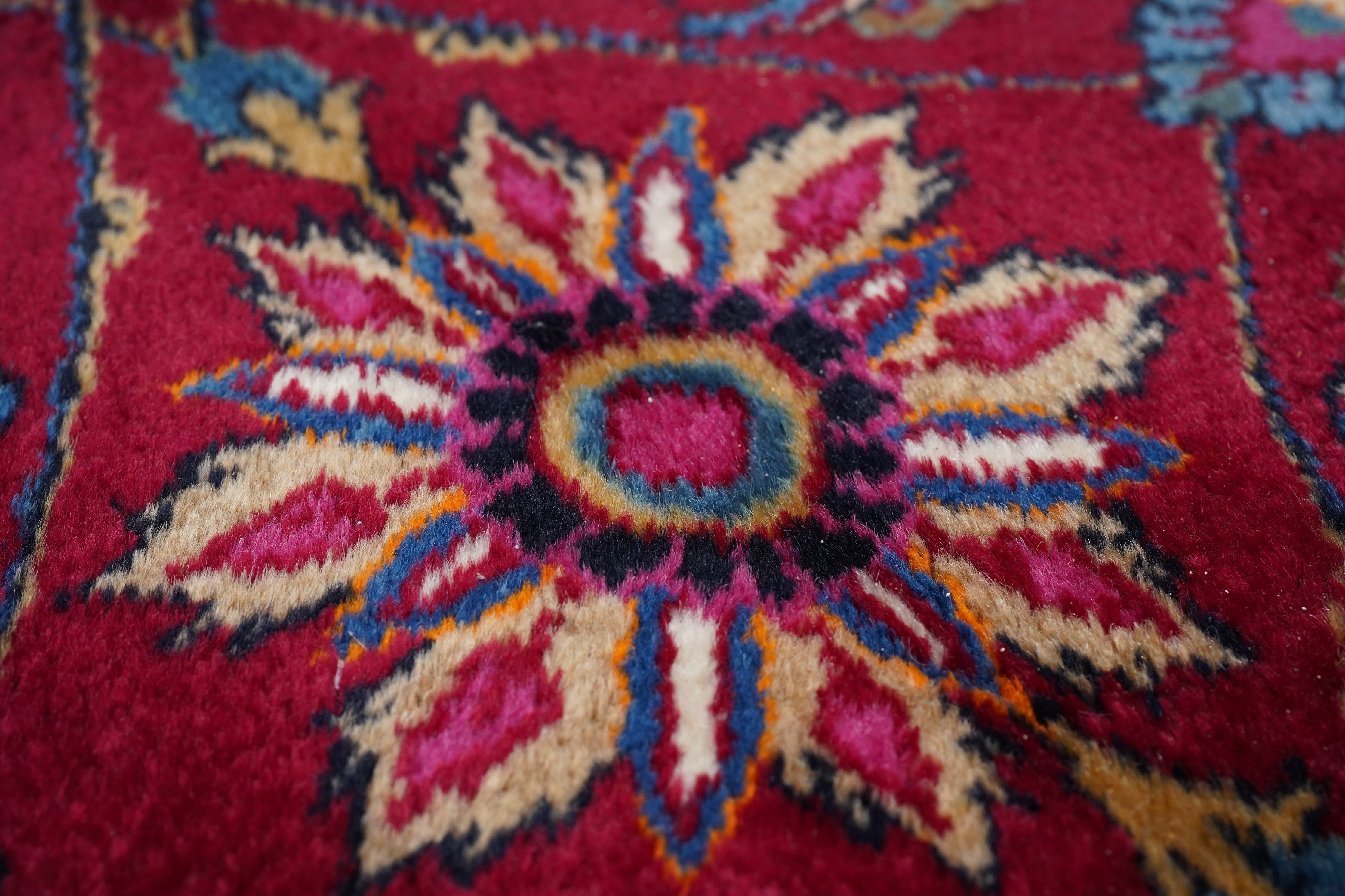 Vintage  Mashad Signed Rug 6'11'' x 10'4''
