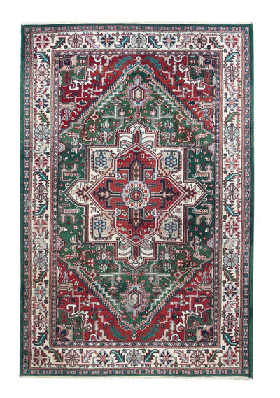 Vintage Indian Heriz Rug 6'1'' x 9'1''