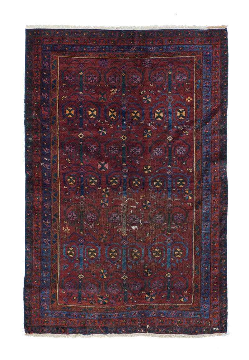 Vintage Baluch Rug 3'7'' x 5'6''