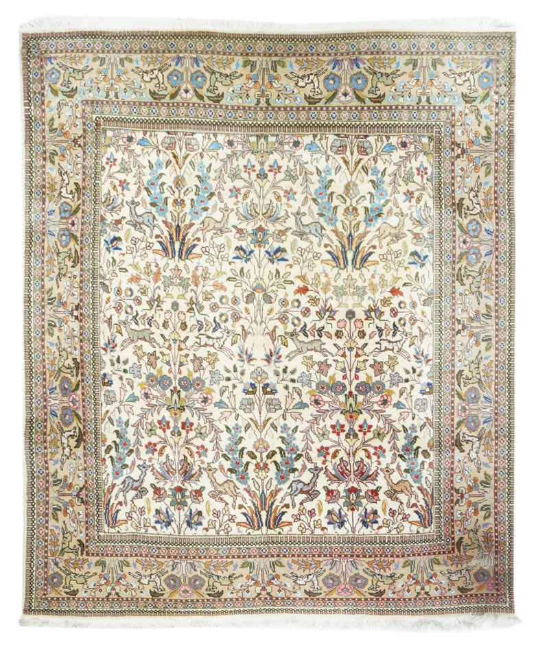 Vintage  Tabriz Rug 6'7'' x 7'9''