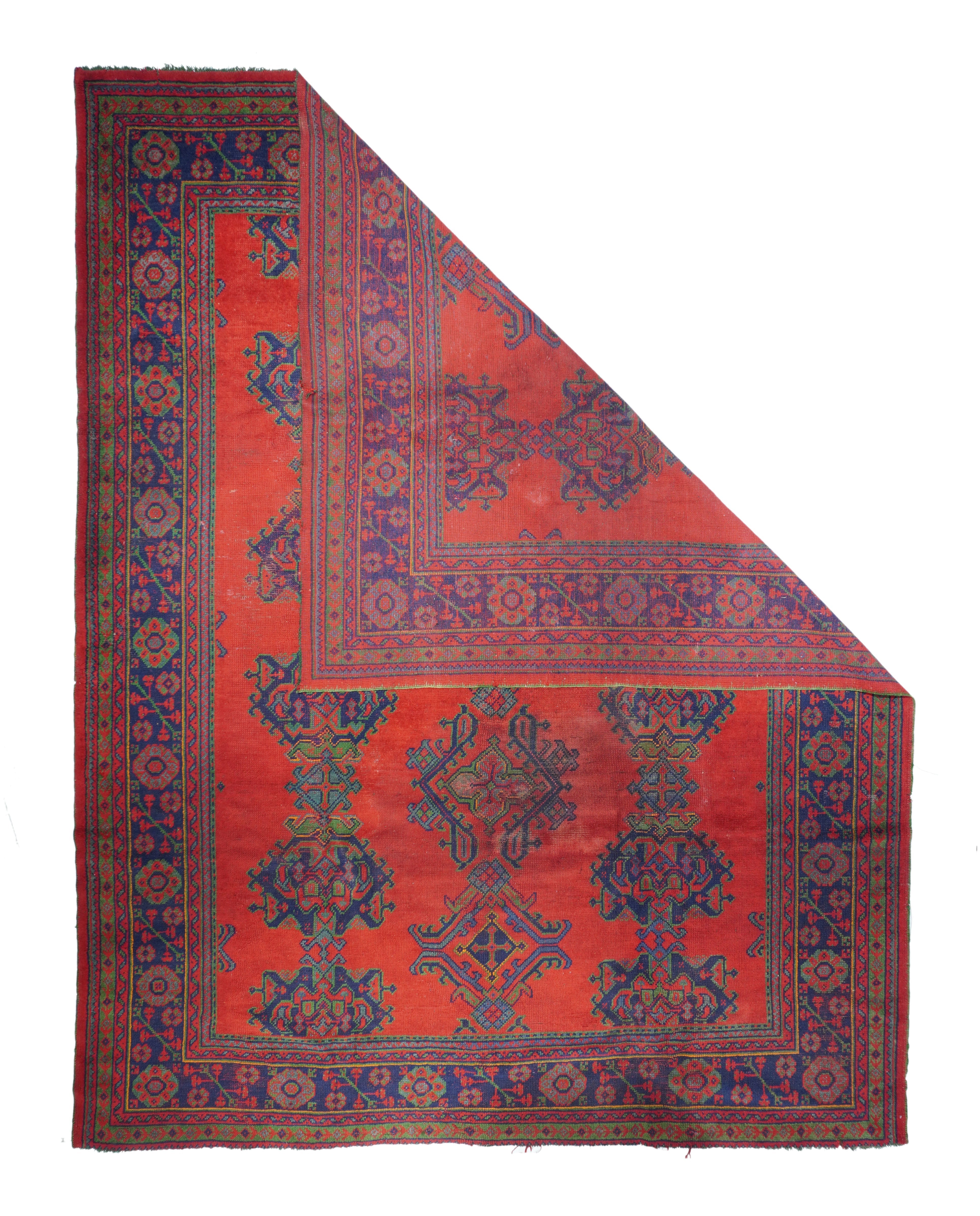 Fine Antique Oushak Wool Rug 9'0" x 11'5''