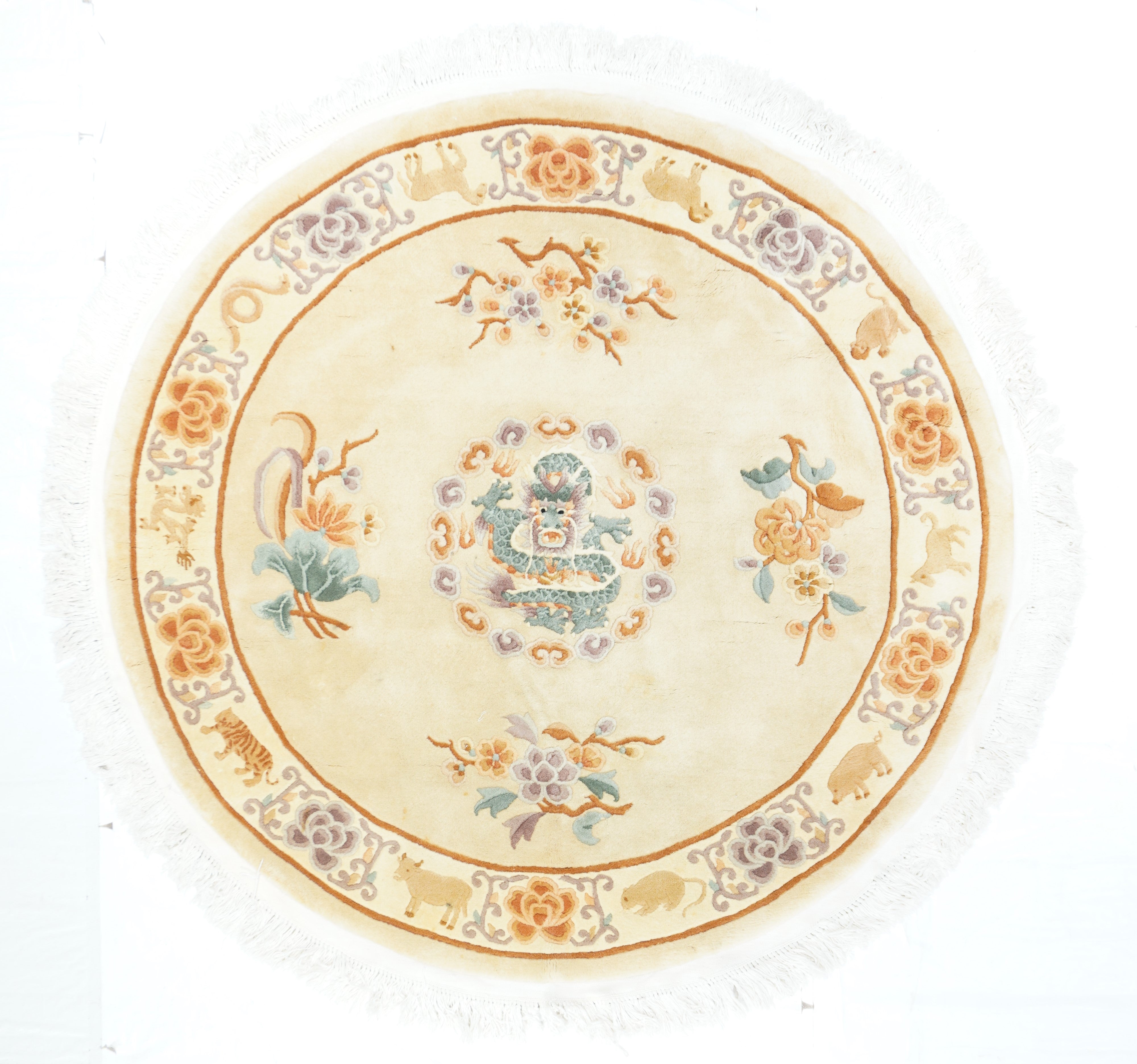 Vintage Chinese Rug 5' x 5'