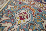 Extremely Fine  Tabriz Woven by the artist Master Weaver wool & silk Rug 8'0'' x 8'2''