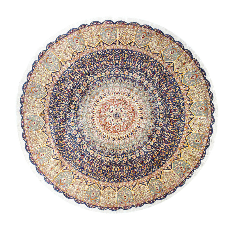 Extremely Fine  Tabriz Woven by the artist Master Weaver wool & silk Rug 8'0'' x 8'2''