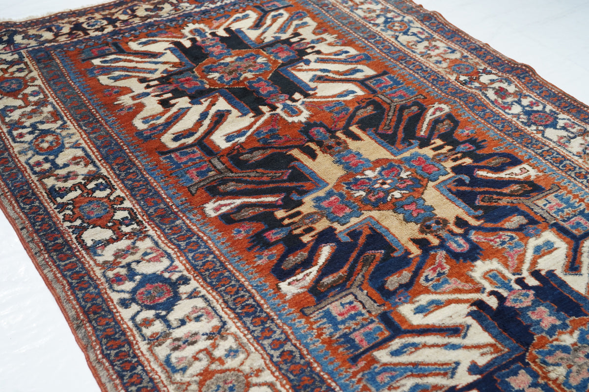 Antique Caucasian Karajeh Weave Rug 4'5'' x 7'5''