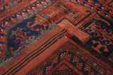 Vintage Bokara Rug 7'8'' x 9'9''