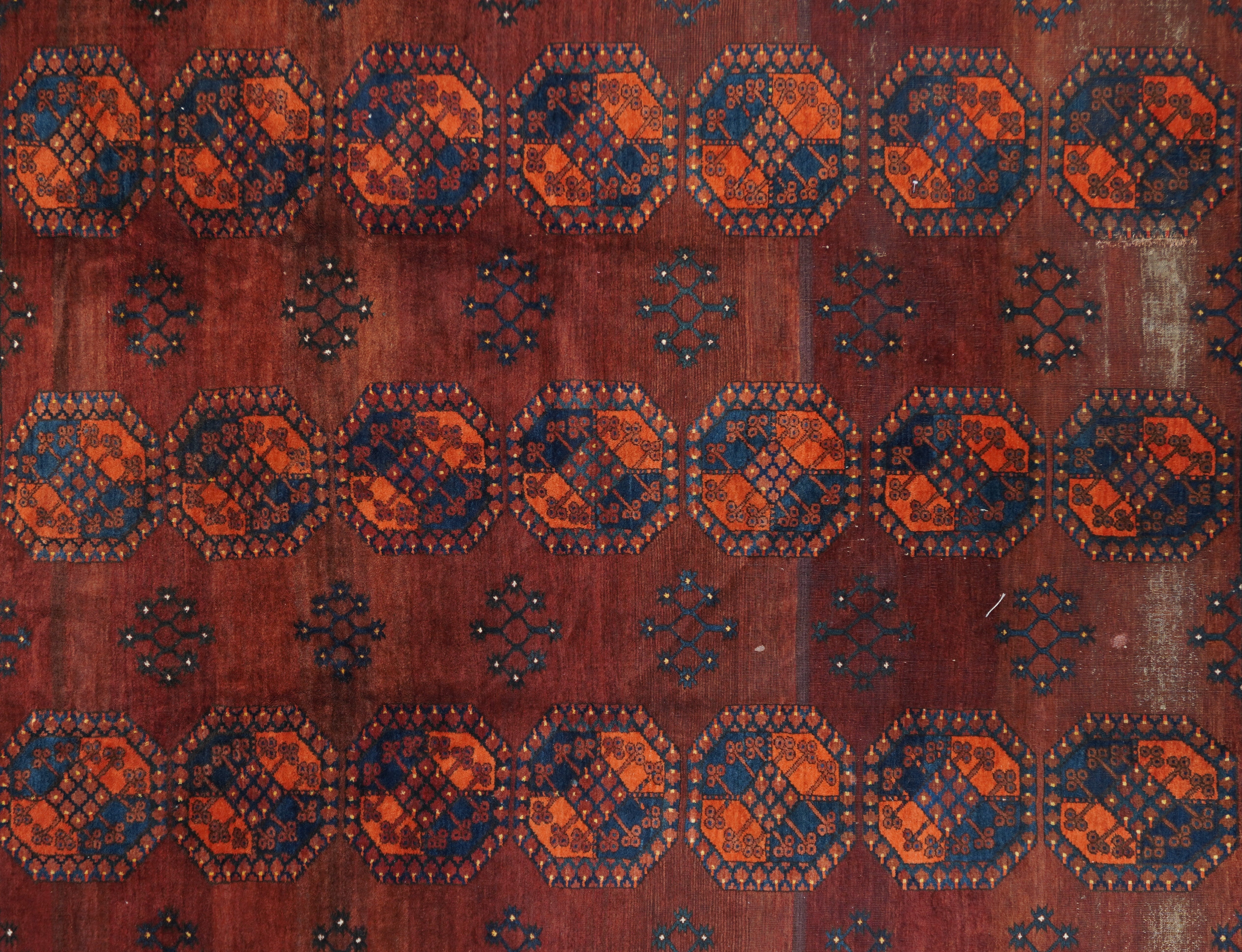 Vintage Bokara Rug 8'8'' x 9'7''