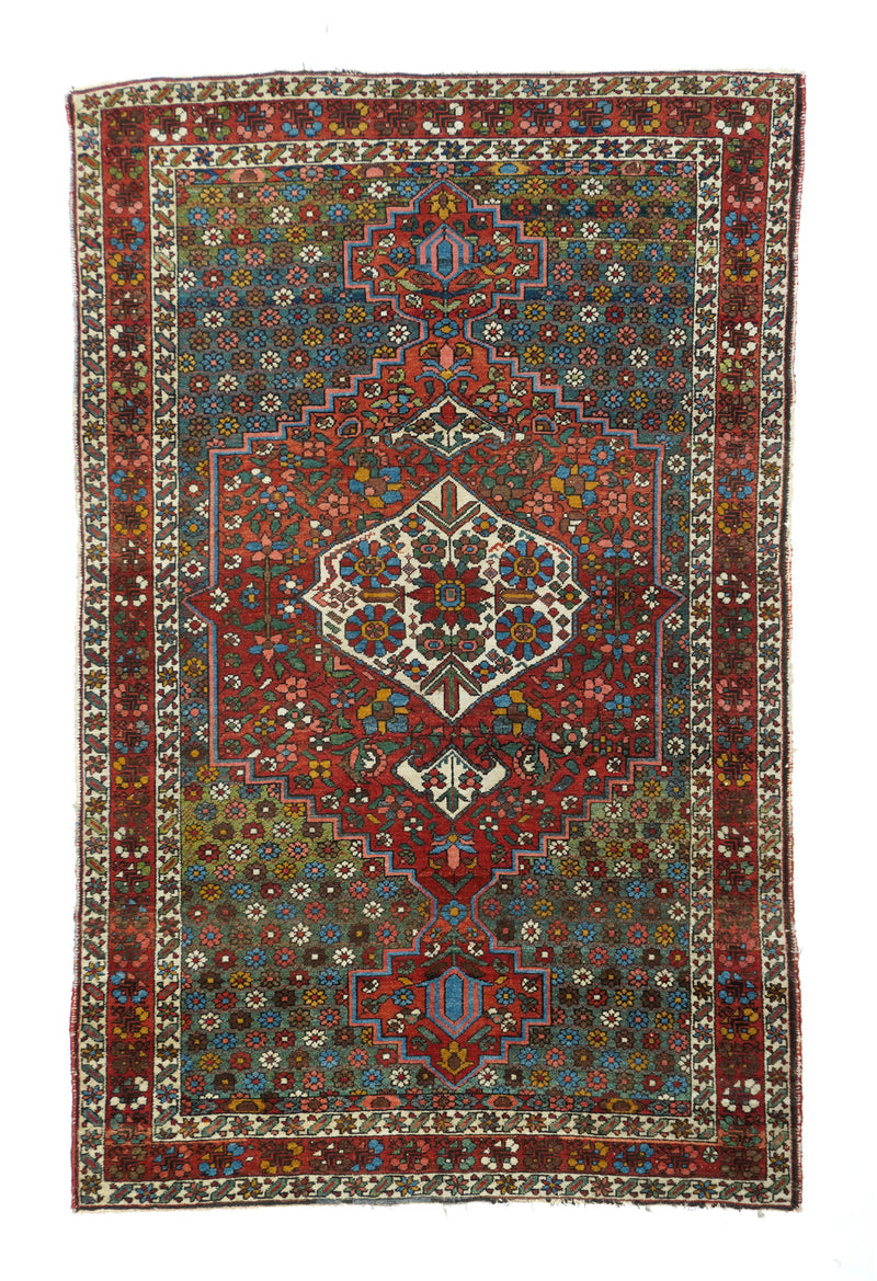 Fine Antique Bakhtiari Rug 4'4'' x 6'8''