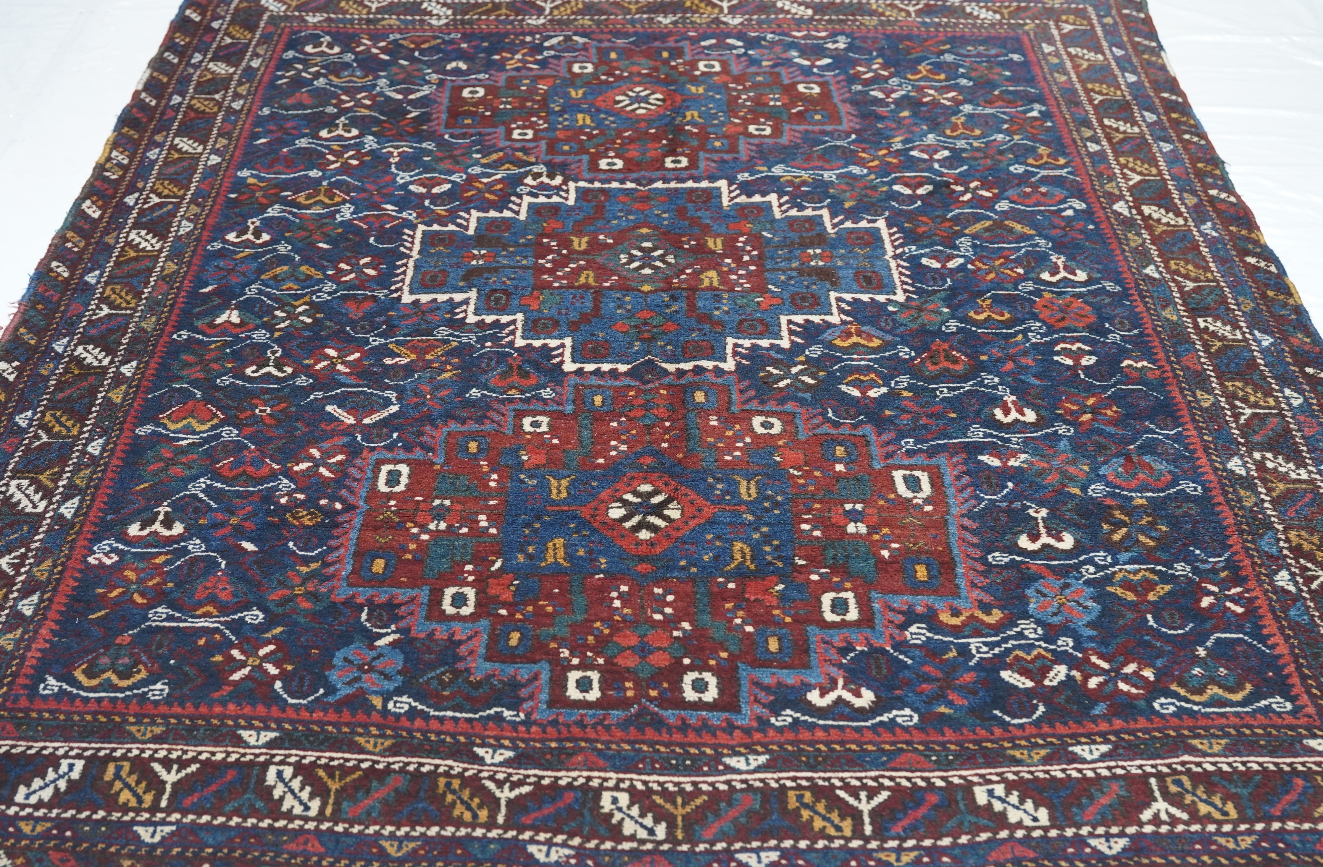 Antique Qashqai Shiraz Rug 5'5'' x 7'1''