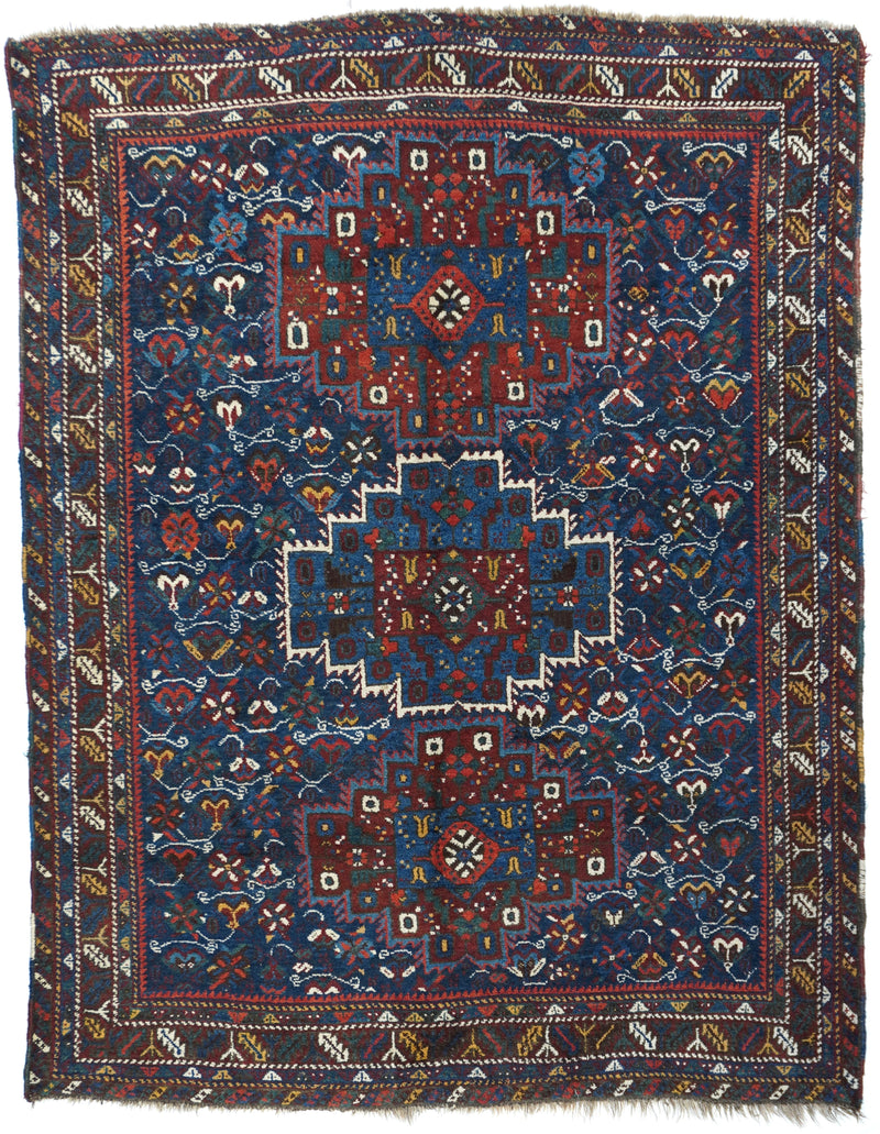 Antique Qashqai Shiraz Rug 5'5'' x 7'1''