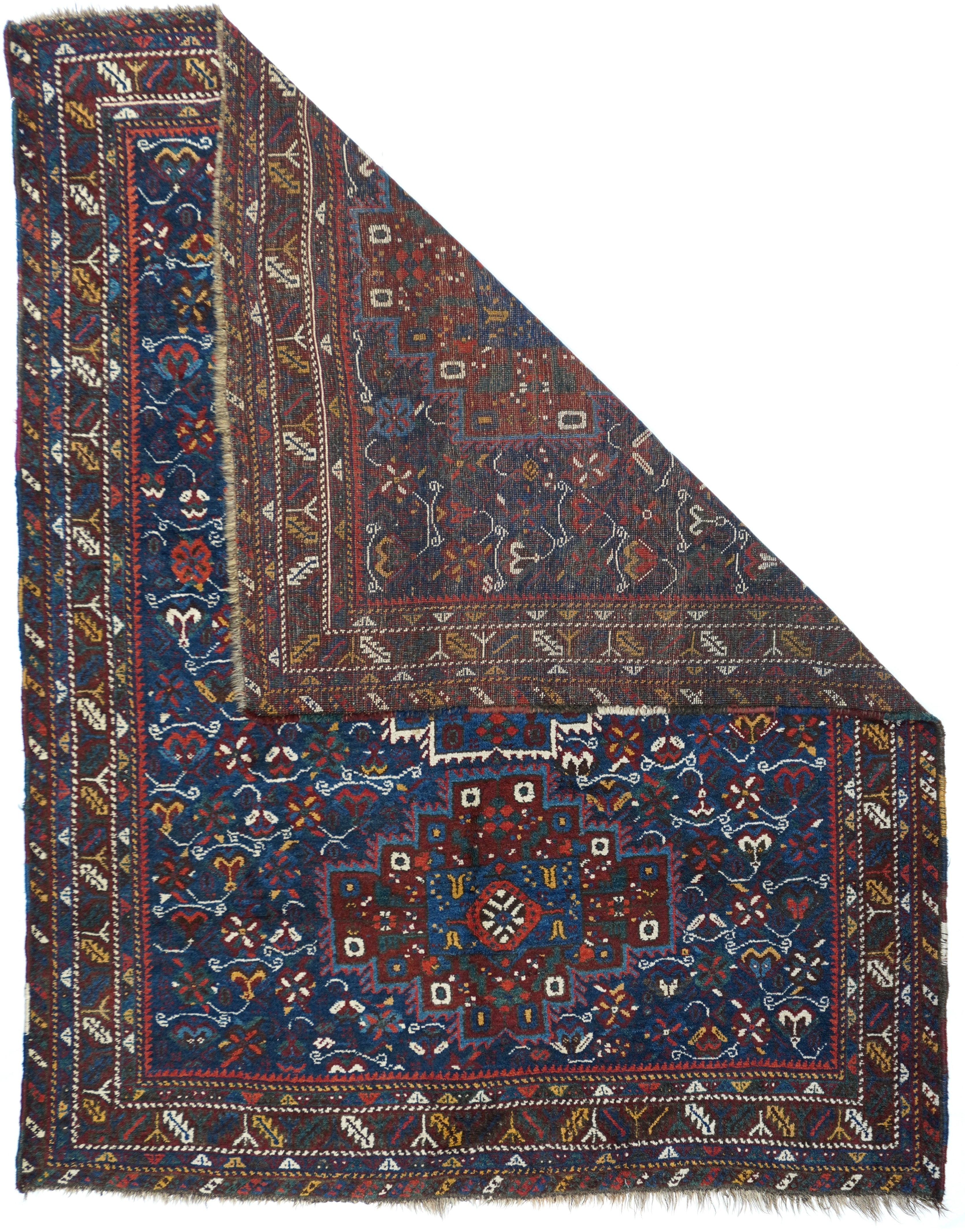 Antique Qashqai Shiraz Rug 5'5'' x 7'1''