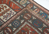 Antique Caucasian Kazak Rug 4'0" x 9'5''