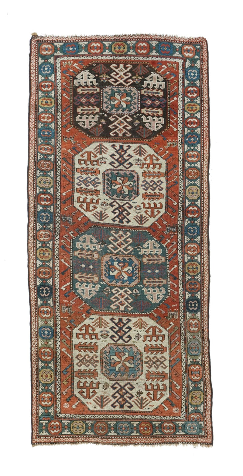 Antique Caucasian Kazak Rug 4'0