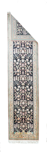 Fine  Silk Qum Runner 2'6'' x 10'2''