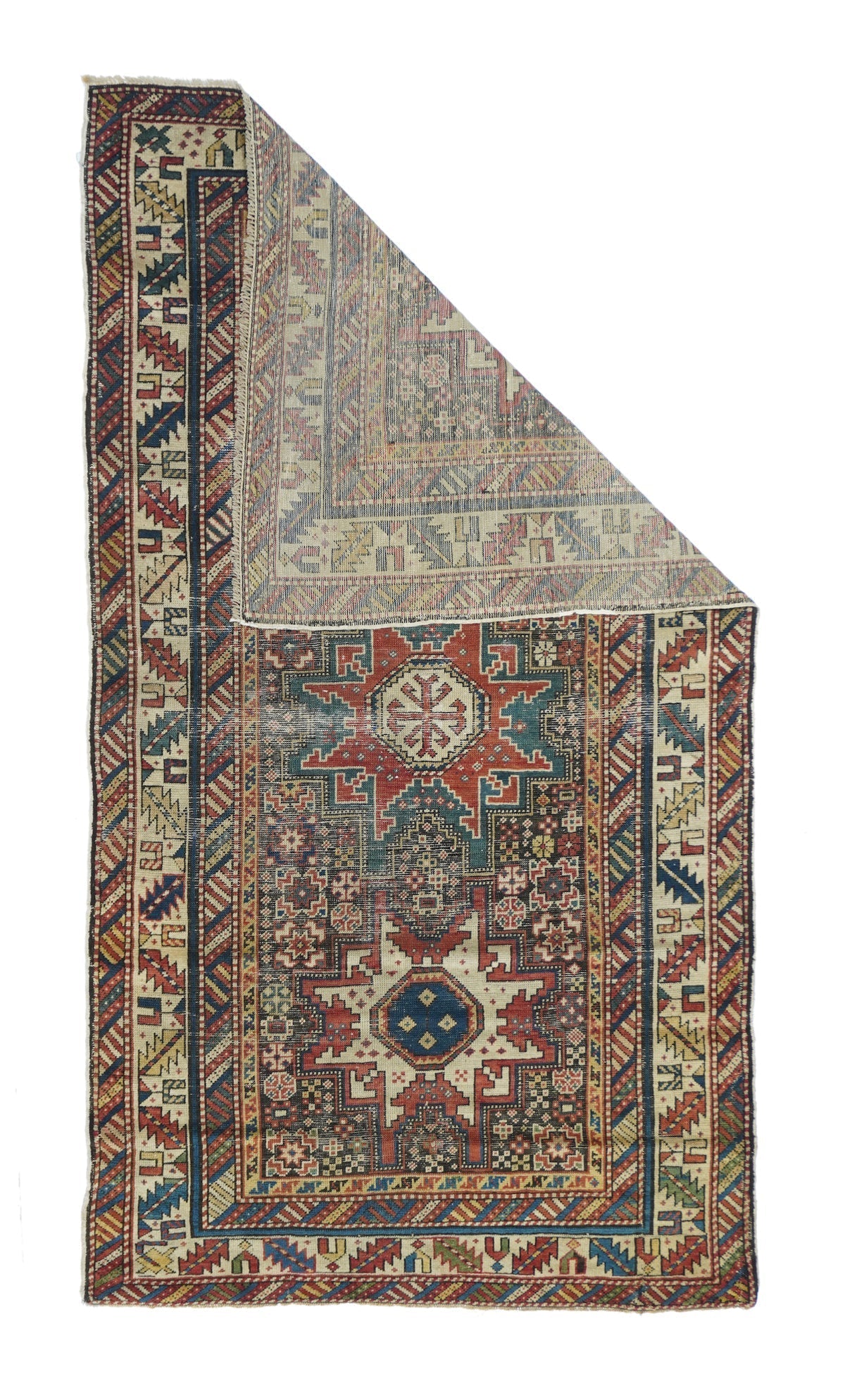 Antique Caucasian Shirvan Rug 3'3'' x 5'9''