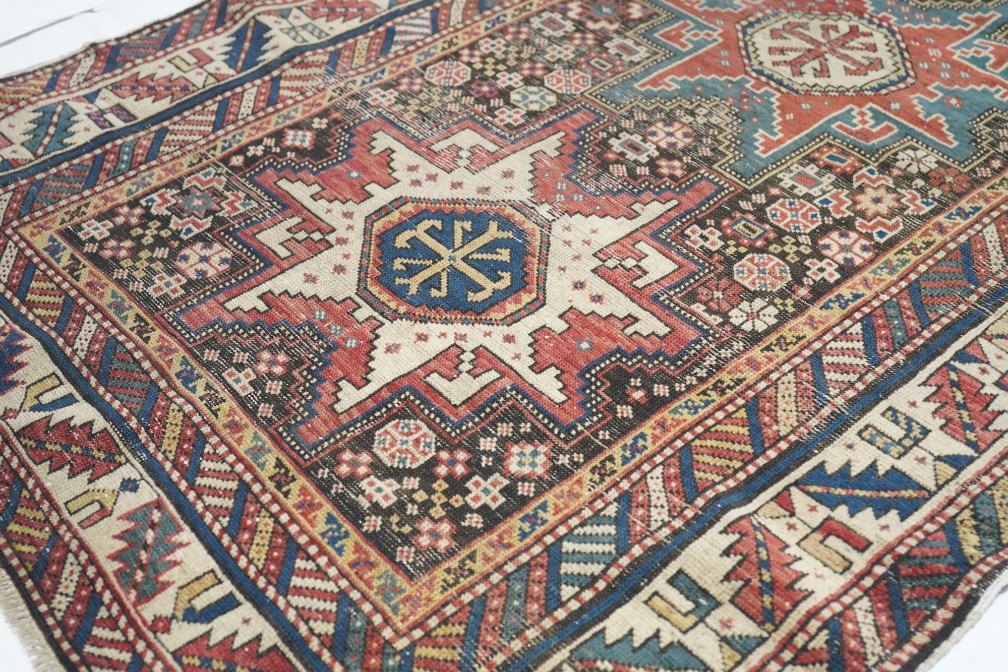 Antique Caucasian Shirvan Rug 3'3'' x 5'9''