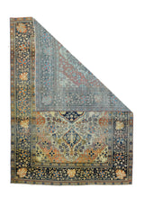 Antique Mohtasham Kashan Rug 4'4" x 6' 3"