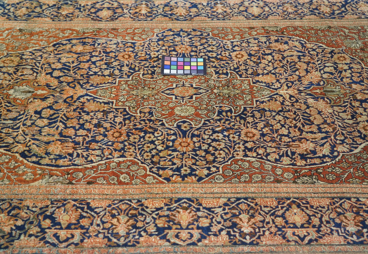 Antique Mohtasham Kashan Rug 4'3'' x 6'9''