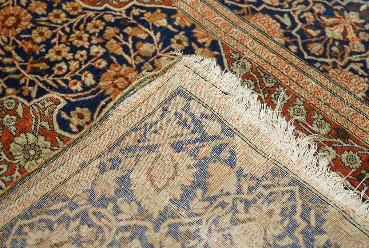 Antique Mohtasham Kashan Rug 4'3'' x 6'9''