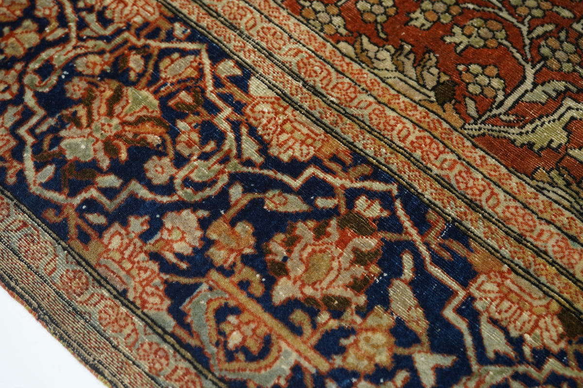 Antique Mohtasham Kashan Rug 4'3'' x 6'9''