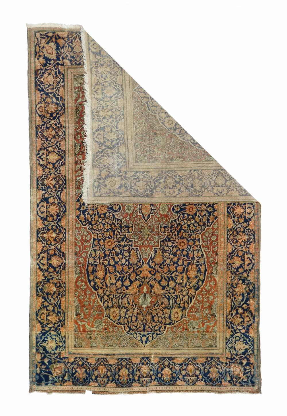 Antique Mohtasham Kashan Rug 4'3'' x 6'9''