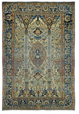 Antique Mohtasham Kashan Rug 4'5'' x 6'7''