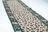 Hand Knotted Needle Point Wool Rug 2'6'' x 9'11''