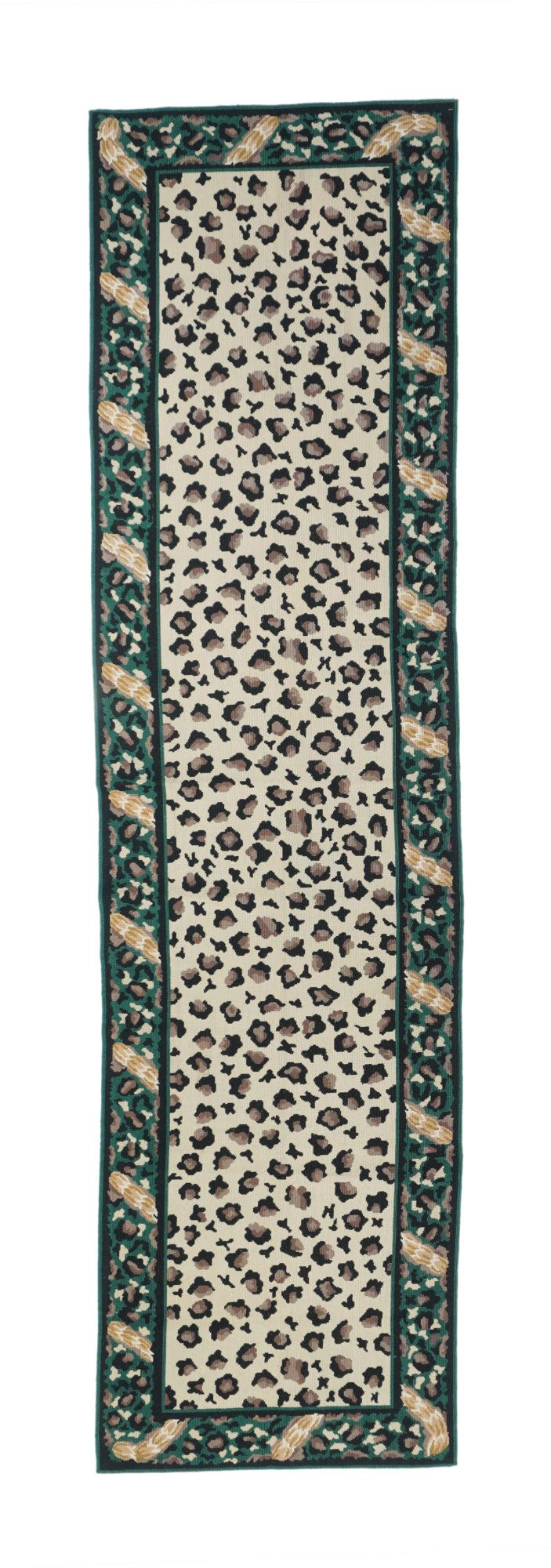 Hand Knotted Needle Point Wool Rug 2'6'' x 9'11''