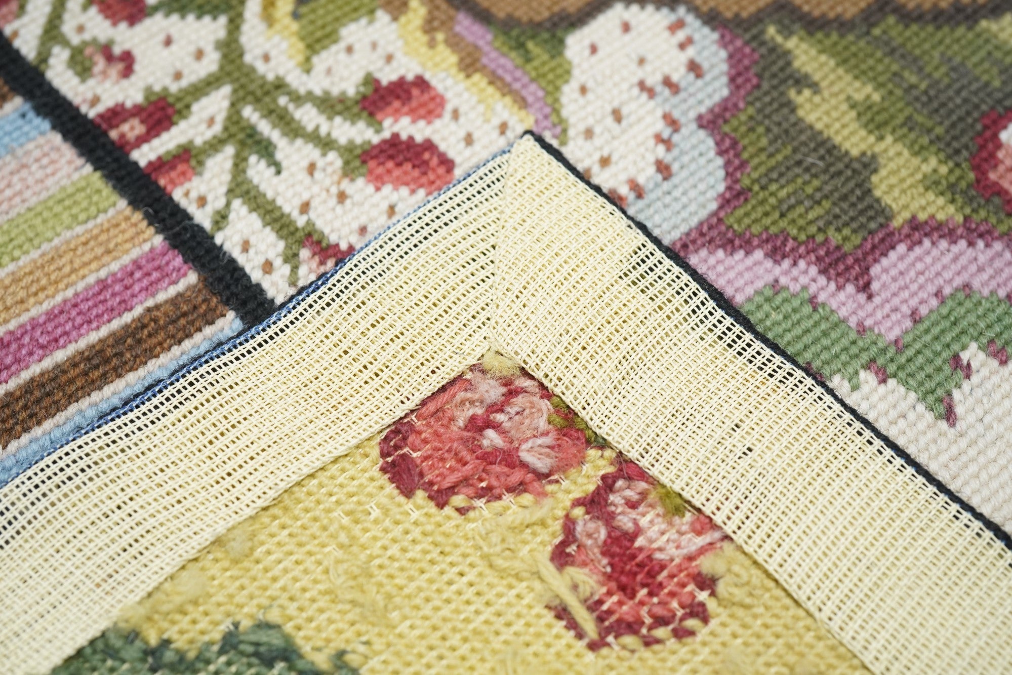 Hand Knotted Needle Point Wool Rug 3'0" x 8'0"