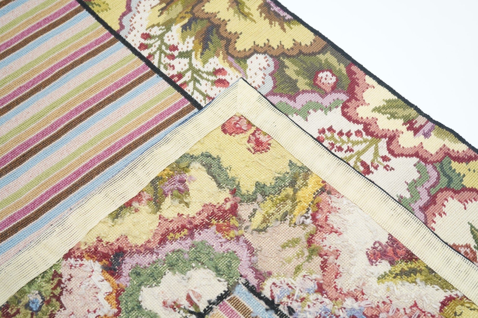 Hand Knotted Needle Point Wool Rug 3'0" x 8'0"