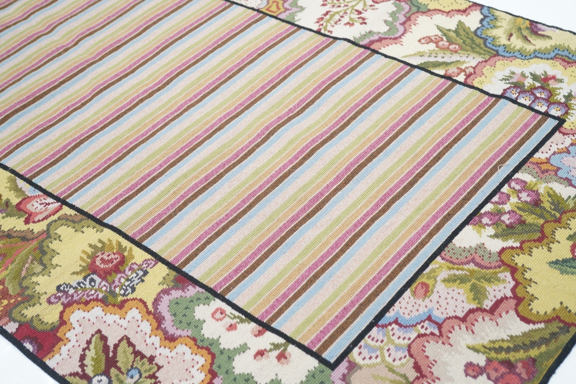 Hand Knotted Needle Point Wool Rug 3'0" x 8'0"