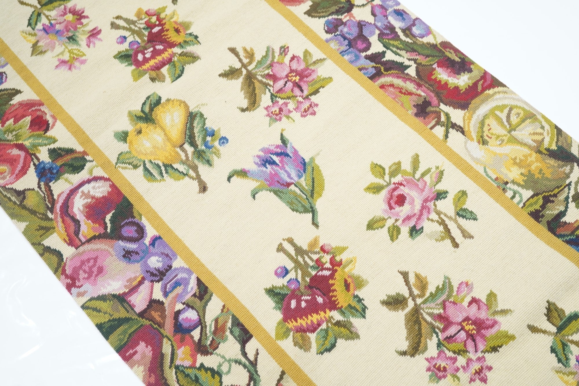 Hand Knotted Needle Point Wool Rug 2'5'' x 10'0"