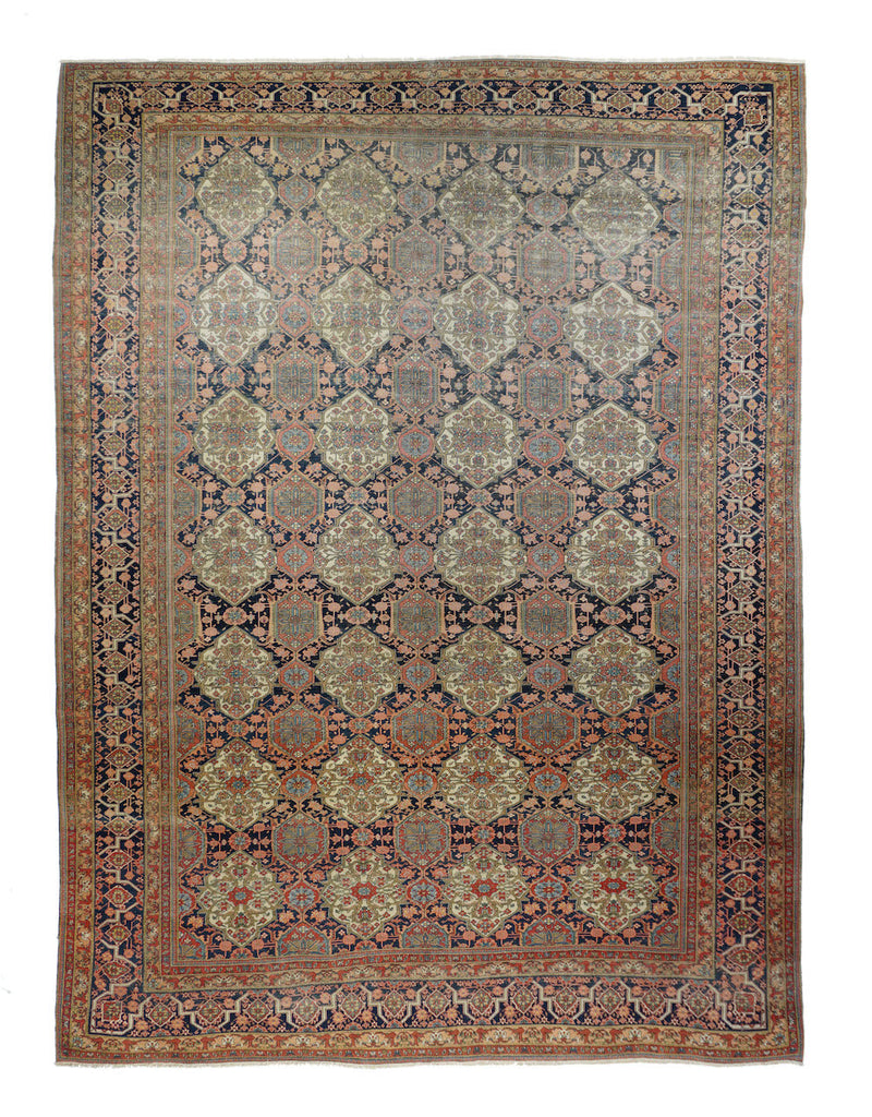 Antique Mohtasham Kashan Rug 7'6'' x 10'3''