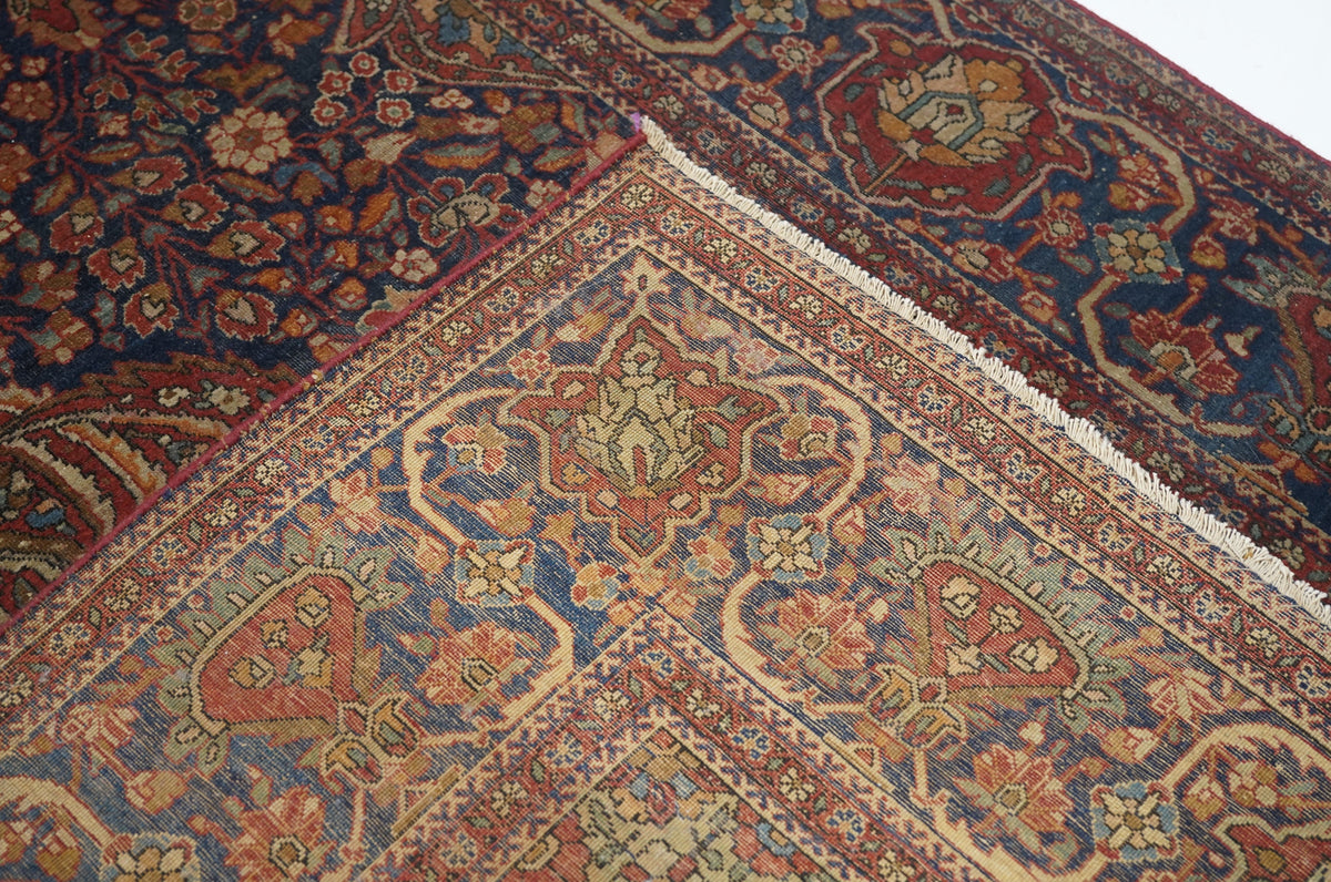 Antique Mohtasham Kashan Rug 4'2'' x 6'6''