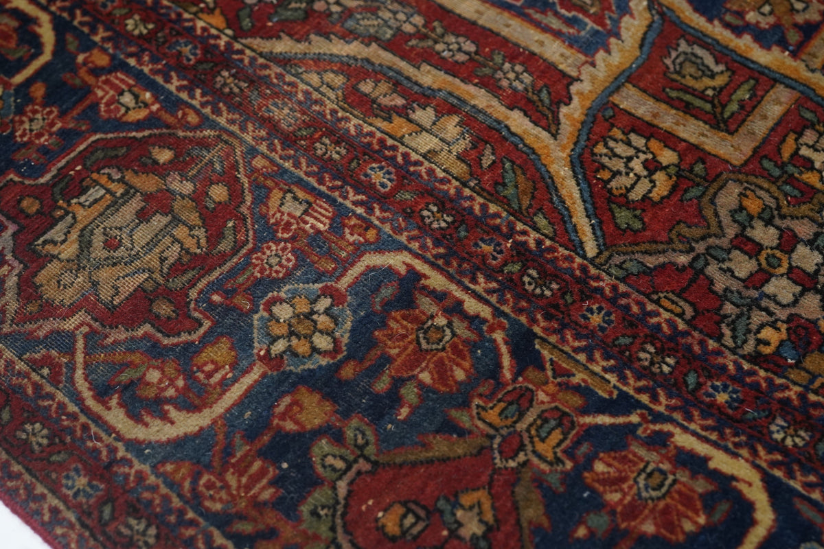 Antique Mohtasham Kashan Rug 4'2'' x 6'6''