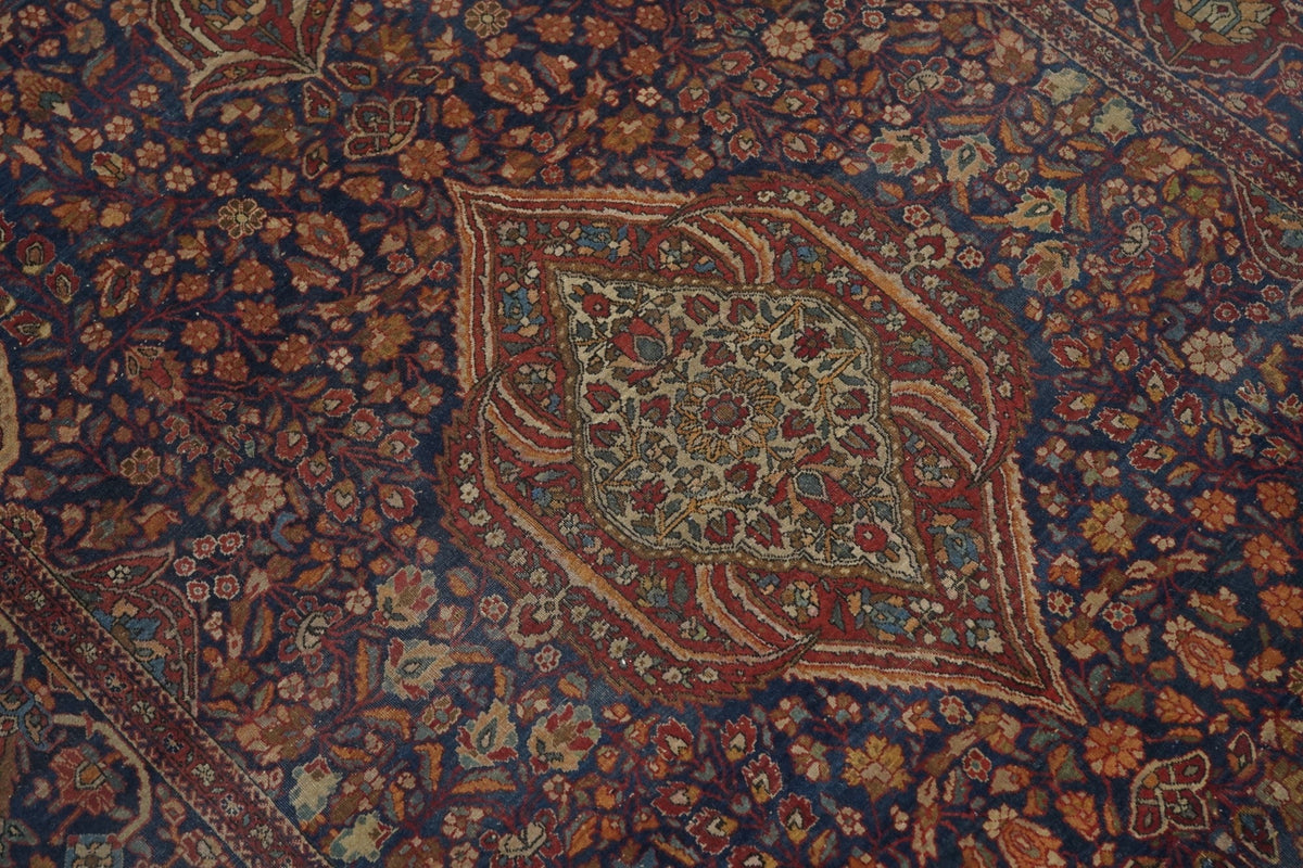 Antique Mohtasham Kashan Rug 4'2'' x 6'6''