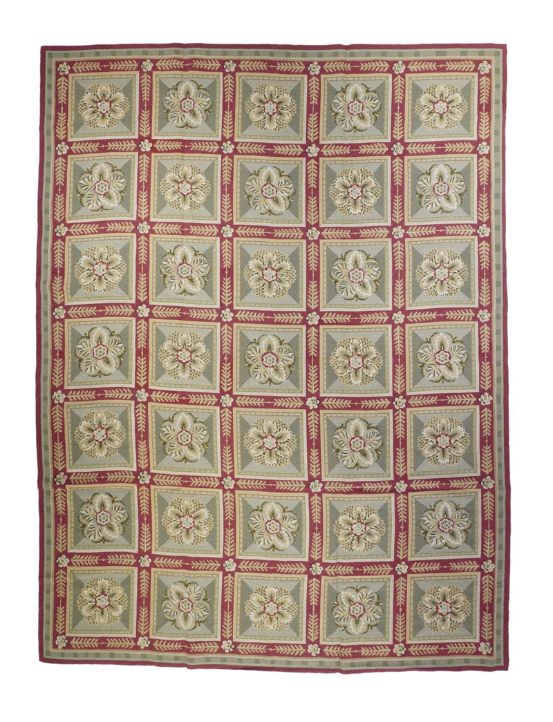French Aubusson Design Rug 9'0