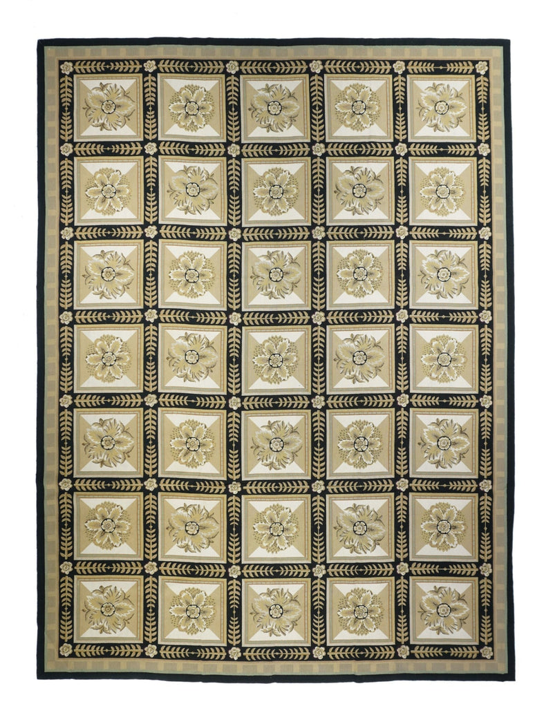 French Aubusson Design Rug 9'0