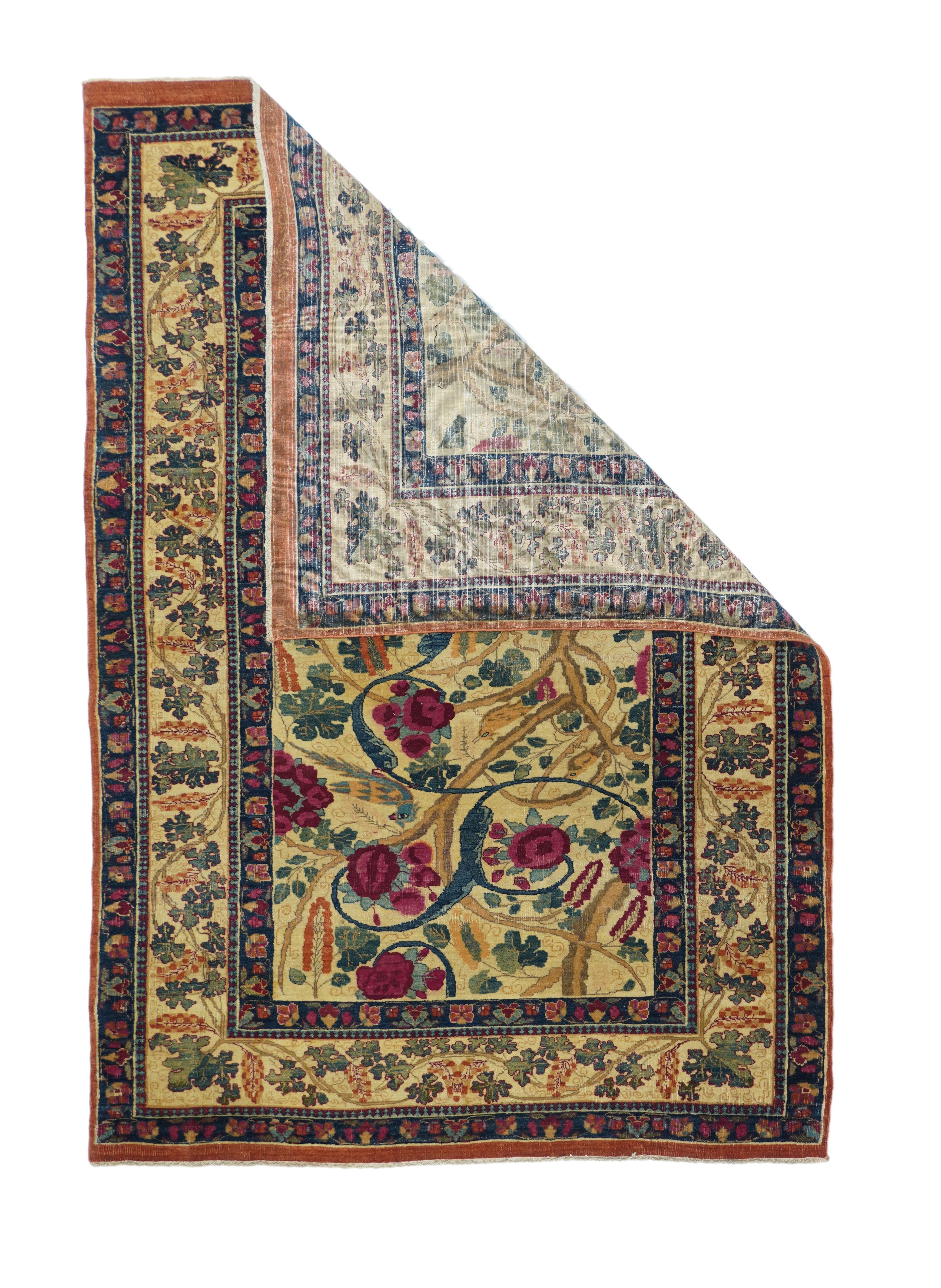 Antique Kerman Rug 4'0" x 5'9''